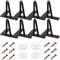 SINJEUN 8 PCS 10cm/4 Inch Hairpin Legs for DIY Furniture, TV Cabinets, Cabinet - Metal Table Legs With Protector Feet and Screws, Black