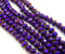 Perlin Lot de 120 perles tchèques, en cristal de Bohême, 4 mm, rondes, à facettes, en verre CZ, 1 brin de 120 perles (violet métallisé)