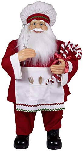 Christmas Paradise Stehender Weihnachtsmann Johann Konditor Rot Weiß Deko-Figur Nikolaus (80cm)