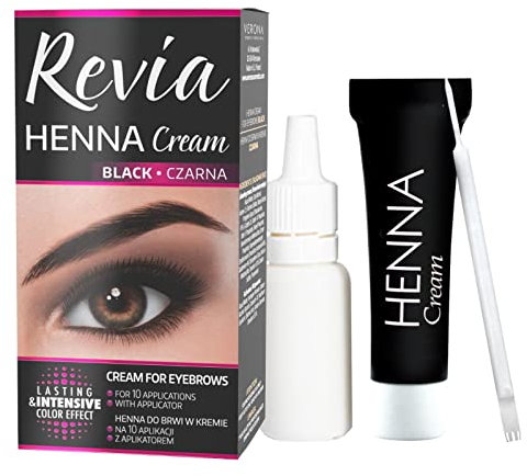 Tinte de cejas completo - Color crema de aspecto natural y duradero - Aplicación fácil y rápida en casa - Fórmula respetuosa con la piel - 15 ml Tono: negro
