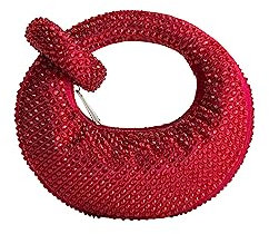 JW PEI Abacus Borsa a Mano da Donna - Cristallo Artificiale Rosso - Mini