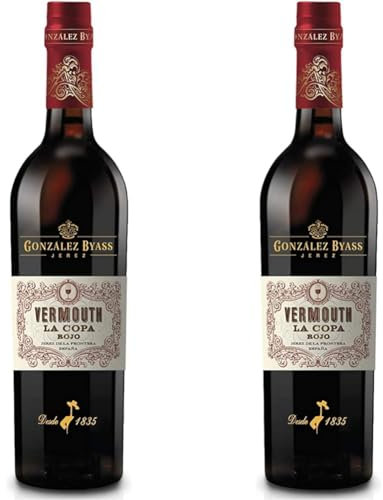 Vermouth La Copa Rojo - Notas de Clavo y Canela - D.O. Jerez - 750 ml (Paquete de 2)