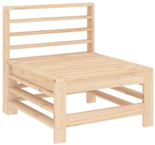 vidaXL Garten Ecksofa, Modular Gartenmöbel, Sofa Lounge Sessel für Garten Terrasse Balkon, Gartensofa Gartensessel, Massivholz Kiefer