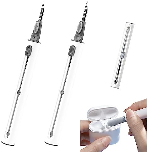Tranquilique 3-in-1 Air-Pods Cleaning Kit, Portable Multifunctional Earphone Cleaning Kit, Case Dust Removal with Soft Brush for Air-pods Pro Earbud Headphone