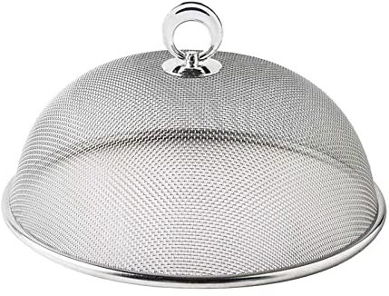 Stainless Steel Food Covers Food Plate Covers, Food Cover Tent, Metal Dome Mesh for Food Bowls Dishes, Food Protection Mesh Net, Reusable Foods Covers for Grill Camping Home BBQ, 30cm