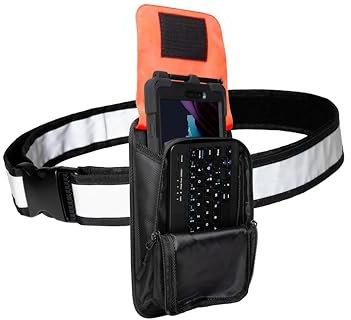 B2Bworkplace Holster Gürteltasche - 8 Zoll große Tablet Tasche Kompatibel mit Samsung Galaxy Tab Active 3 und Active 5 - inkl. Bluetooth Tastatur