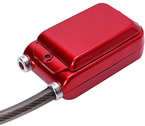 Cerradura Solamente, Cerradura de Control de Aplicación, Alarma Antirrobo, Cerradura de Cadena con Alarma de 105dB para Puertas de Bicicletas (rojo)