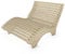 TUGA - Holztech Gartenliege Relaxliege Himmelsliege Ruhe-Vroni (Fichte) 2-teilig stehend Breite 140cm Waldsofa