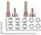 SOULWIT Metal Swivel Pins Replacement Parts for Bose QuietComfort 35/QC35/QC35 II/QC45/QuietComfort SE (QC SE)/New Quiet Comfort Wireless Headphones, Hinge Screws Accessories and Gasket (Rose Gold)