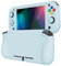 Playvital Hülle für Nintendo Switch Lite, Case Hülle Schutzhülle Tasche Zubehör, Ergonomische Grip Joycon mit Schutzfolie&Joystick Kappen&Tasten Kappen für Nintendo Switch Lite(Himmelblau)
