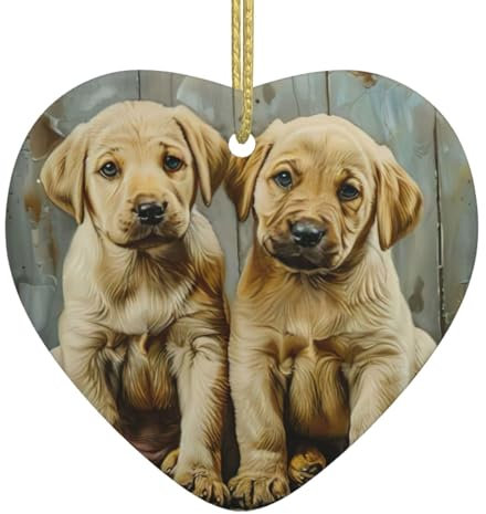 Cuccioli di cane stampa decorazioni natalizie ornamenti mini primo ceramica albero di Natale decorazione regali