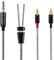 Earmax Cable equilibrado de 16 hebras de 4,4 mm, 3,5 mm, 2,5 mm, 6,35 mm a MMCX 6N OCC, compatible con auriculares Shure SRH1840 SRH1540 SRH1440