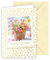 KE - Stilvolle Grußkarte zu Ostern, Osterkarte, Glückwunschkarte, Foto, Blumenstrauß, mit Umschlag, Pastellgelb, Motiv: Blumenstrauß, Druck + Goldprägung, Format: B6