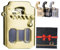 Metal Rocker Feuerzeug, Retro Transparent Benzinfeuerzeug, Benzin Feuerzeug Metall Ist Langlebig, Mit Transparentem Kraftstofftank, Winddicht (Gold)