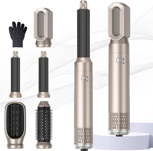 Hair Styler 5 in 1, Magic Hairstyler, 1000W Hair Dryer Brush for Hair Styling, Hot Air Brush for Volumizing, Hair Wrap Dryer Set with Detachable Heads Comb