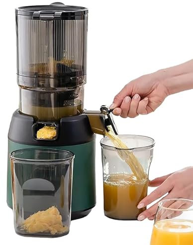 Slow Masticating Juicer, 300W Cold Press Juicer with 13cm Feeding Chute, Portable Pomace Separation for Fruits and Vegetables