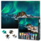 1000 Teile Puzzle Premium Motiv | Norwegische Polarlichter über Fischerdorf Hamnoy & Arktischer Himmel | Skandinavische Landschaftskunst | Herausforderndes Papierpuzzle für Erwachsene