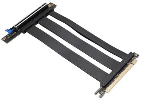 Goshyda PCIe 5.0 Riser -Kabel, Stecker und Spiele Black Graphics Card Extender Kabel Faltbar für Server (30cm)