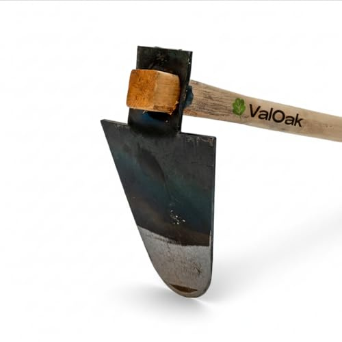 Valoak Zappa Tonda da Giardinaggio | Manico in Legno di Faggio da 110 cm | Lama in Acciaio da 21x18 cm | Made in Italy