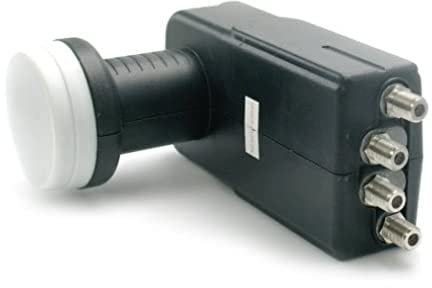 Metronic 440926 - convertidor LNB universal, 4 salidas toma f, para 4 receptores satélite independientes, color gris.