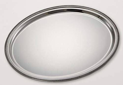 SWEET HOME Vassoio Ovale Argentato Argento Stile Impero cod.5038145 cm 45x35 by Varotto & Co.