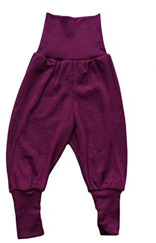 Engel Naturtextilien 703501-23 Bio Ã–ko Baby Hose breiter Bund Wolle Seide, Orchidee, Gr. 86/92