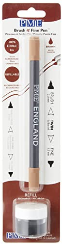 PME Edible Ink Brush and Fine Pen Brown