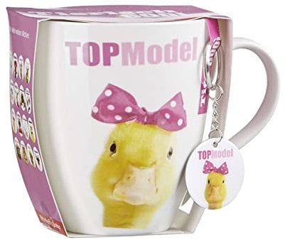 Ritzenhoff & Breker Jumbobecher mit Anhänger, TOP Model, 600 ml, Geschenkset mit Gans-Motiv