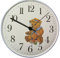 Artline Quarz Kinderuhr Teddy mit Kuchen Blaurand, rund
