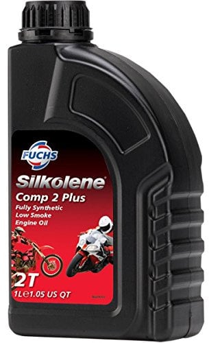 Fuchs Silkolene Comp 2 Plus Vollsynthetisches 2-Takt-Hochleistungs-Motorrad- und Rennmotorenöl – 1 Liter