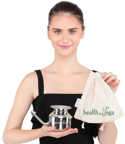 SteloKleen Neti Pot - Edelstahl - Sterilisierbar Nasenspülflüssigkeit