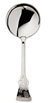 Robbe & Berking Ostfriesen Sahnelöffel Gebogen (150 g massiv versilbert)