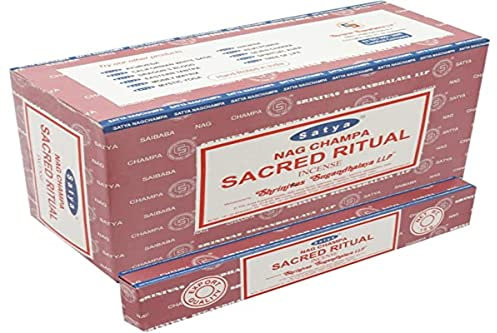 Varillas de incienso Satya Nag Champa, muchos aromas, 12 unidades de 15 g, SACRED RITUAL