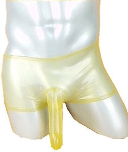 Männer Slip Unterwäsche Unterhose Latex String mit Penishülle Briefs Tanga Slips Reizwäsche (M)