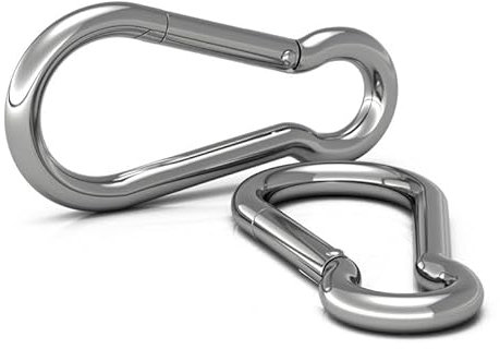 everlar® Karabinerhaken klein I 7mm 2 STK. I Sicheres & Einfaches befestigen I Carabiner, Mini Karabiner, Schlüsselanhänger I Robust & Langlebig I Für Schlüssel Hundeleine Sonnensegel u.v.m.