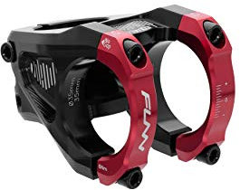 FUNN Attacco Manubrio Equalizer con variazione di Altezza di 10 mm - Lunghezza Attacco di 35 mm con Collarino Manubrio di 35 mm (Rosso)