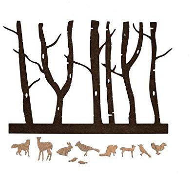Stanzenshop Stanzschablone Wald mit Tieren, Stanzschablone Weihnachten, Winter, Weihnachtsstanzen, Tiere, Stanzformen, Schablonen, Scrapbooking, Kartenherstellung
