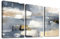 3 Panels Mit Rahmen Leinwand Bilder Abstrakte Grau Gelb Bild auf Leinwand Malerei Kunstdrucke Poster Bild Wanddeko Wandbilder Heimbüro Wohnzimmer Schlafzimmer Dekorationen 120x60cm (16x24x3pcs)