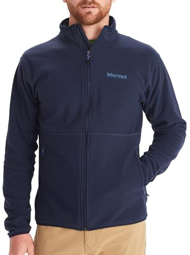 Marmot Herren Rocklin Jacket, Warme Fleecejacke, Outdoor-Jacke mit durchgehendem Reißverschluss, atmungsaktiver und windbeständiger Sweater, Arctic Navy, L