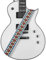Amumu CO27J Gitarrengurt Buntglas Vintage Jacquard für Bass, elektrische und akustische Gitarren Zubehör, Weiß