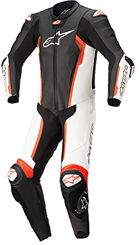 Alpinestars Missile V2 Combinaison en cuir de moto une pièce, schwarz/weiß/rot, 46