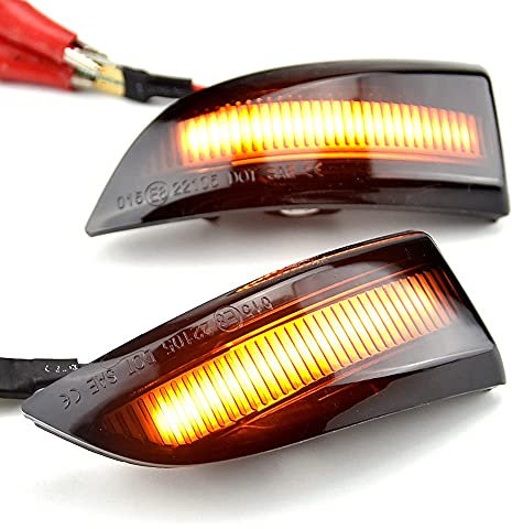 MKptopia Lot de 2 feux clignotants LED Compatible avec Re-nault Me-gane 3 MK3 III RS 2008-2016 La-guna III X91