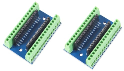 DUBEUYEW Nano IO Shield Adapter Erweiterungskarte, Terminal Adapter Expansion Board, für Arduino, 2 Stück