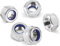 DIN985 100 Stück Sechskantmuttern M6, Leryati Sicherungsmuttern Edelstahl Standard A2 V2A M6 Mutter, Selbstsichernde Muttern Stoppmutter, Sechskant Edelstahlmutter Stoppmuttern Kontermuttern Set