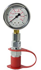 Hydrauliktester mit Hydraulikkupplung SVK Stecker BG3 L12 und 250 bar Manometer