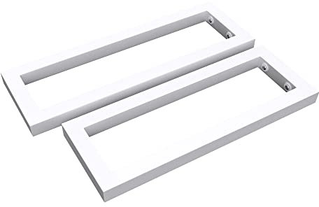 Sogood 2 Pièces Équerre de Fixation Blanc Plan de Toilette Étagère Tablette Murale Porte-Serviette en Acier Inoxydable 35x2x15cm WH01