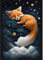 EOBROMD Diamond Painting Fuchs, 5D Diamant Painting Bilder Erwachsene Tiere, DIY Sternenhimmel Diamond Painting Set Diamond Painting Kinder für Wanddekoration 30x40 cm