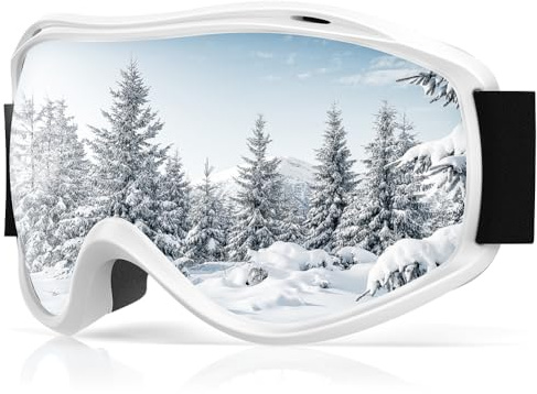 Occffy skidglasögon män kvinnor snowboard glasögon för glasögonbärare OTG anti-dimma vinter snöglasögon UV-skydd kompatibel hjälm skidglasögon för skidåkning snowboard