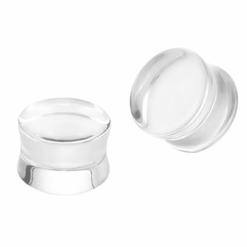 Decentraland 2 Stück Transparents Acryl-Ohrmessgerät Ohrstöpsel Expander Piercing-Schmuck 4g(5mm)