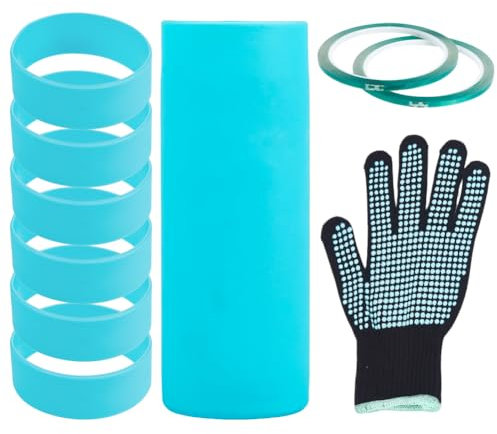 GORGECRAFT Silicone Bands for Sublimation Tumbler Heat Resistant Gloves Transfer Tape Silicone Sleeve Kit Shrink Wraps in Oven for 20 OZ Skinny Blanks Cups